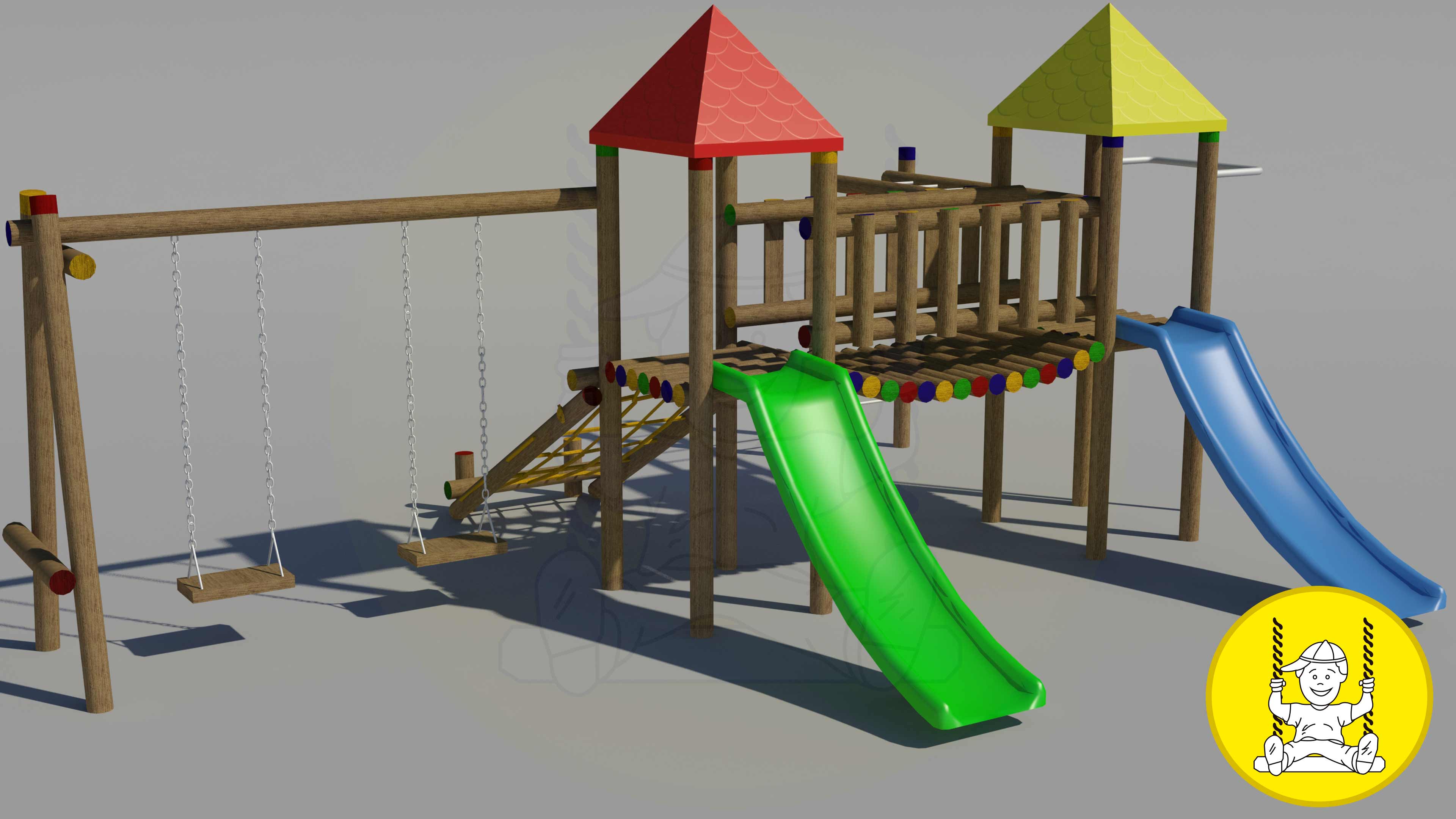 Parque Infantil Jarama. Conjunto modular de juegos infantiles